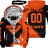 3D ALL OVER PRINTED – LIMITED EDITION – FXR – ORANGE - FLEECE ZIP HOODIE