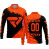 3D ALL OVER PRINTED – LIMITED EDITION – FXR – ORANGE - LONG SLEEVE POLO SHIRT