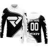 3D ALL OVER PRINTED – LIMITED EDITION – FXR – WHITE - LONG SLEEVE POLO SHIRT