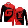 3D ALL OVER PRINTED – LIMITED EDITION – GASGAS – RED - LONG SLEEVE POLO SHIRT