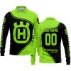 3D ALL OVER PRINTED – LIMITED EDITION – HUSQVARNA – GREEN 1 - LONG SLEEVE POLO SHIRT