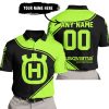 3D ALL OVER PRINTED – LIMITED EDITION – HUSQVARNA – GREEN 1 - POLO SHIRT