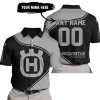 3D ALL OVER PRINTED – LIMITED EDITION – HUSQVARNA – GREY - POLO SHIRT