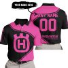 3D ALL OVER PRINTED – LIMITED EDITION – HUSQVARNA – PINK 1 - POLO SHIRT