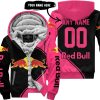 3D ALL OVER PRINTED – LIMITED EDITION – RED BULL - FLEECE ZIP HOODIE