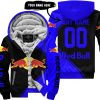 3D ALL OVER PRINTED – LIMITED EDITION – RED BULL – BLUE - FLEECE ZIP HOODIE