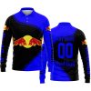 3D ALL OVER PRINTED – LIMITED EDITION – RED BULL – BLUE - LONG SLEEVE POLO SHIRT