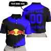 3D ALL OVER PRINTED – LIMITED EDITION – RED BULL – BLUE - POLO SHIRT