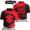 3D ALL OVER PRINTED – LIMITED EDITION – SUZUKI – RED - POLO SHIRT