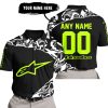 PREMIUM MX – 3D ALL OVER PRINTED – ALPINESTARS - BLACK NEON - POLO SHIRT