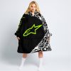 PREMIUM MX – 3D ALL OVER PRINTED – ALPINESTARS - BLACK NEON - OODIE BLANKET HOODIE