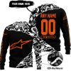 PREMIUM MX – 3D ALL OVER PRINTED – ALPINESTARS - BLACK ORANGE - SWEATER UGLY