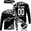 PREMIUM MX – 3D ALL OVER PRINTED – ALPINESTARS - BLACK WHITE - SWEATER UGLY
