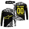 PREMIUM MX – 3D ALL OVER PRINTED – ALPINESTARS - BLACK YELLOW - JERSEY
