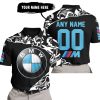 PREMIUM MX – 3D ALL OVER PRINTED – BMW – BLACK BLUE - POLO SHIRT