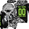 PREMIUM MX – 3D ALL OVER PRINTED – CAN AM – BLACK GREEN 1 - FLEECE ZIP HOODIE