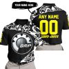 PREMIUM MX – 3D ALL OVER PRINTED – CAN AM – BLACK YELLOW - POLO SHIRT