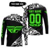 PREMIUM MX – 3D ALL OVER PRINTED – FLY RACING – BLACK GREEN - JERSEY