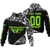 PREMIUM MX – 3D ALL OVER PRINTED – FLY RACING – BLACK GREEN 1