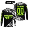 PREMIUM MX – 3D ALL OVER PRINTED – FLY RACING – BLACK NEON - JERSEY