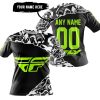 PREMIUM MX – 3D ALL OVER PRINTED – FLY RACING – BLACK NEON - T-SHIRT