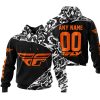 PREMIUM MX – 3D ALL OVER PRINTED – FLY RACING – BLACK ORANGE