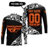 PREMIUM MX – 3D ALL OVER PRINTED – FLY RACING – BLACK ORANGE - JERSEY