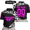 PREMIUM MX – 3D ALL OVER PRINTED – FLY RACING – BLACK PINK - POLO SHIRT