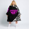 PREMIUM MX – 3D ALL OVER PRINTED – FLY RACING – BLACK PINK - OODIE BLANKET HOODIE