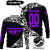 PREMIUM MX – 3D ALL OVER PRINTED – FLY RACING – BLACK PURPLE - SWEATER UGLY
