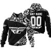 PREMIUM MX – 3D ALL OVER PRINTED – FLY RACING – BLACK WHITE