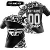 PREMIUM MX – 3D ALL OVER PRINTED – FLY RACING – BLACK WHITE - T-SHIRT