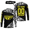 PREMIUM MX – 3D ALL OVER PRINTED – FLY RACING – BLACK YELLOW - JERSEY