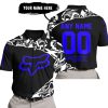 PREMIUM MX – 3D ALL OVER PRINTED – FOX RACING - BLACK BLUE - POLO SHIRT