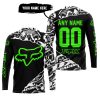 PREMIUM MX – 3D ALL OVER PRINTED – FOX RACING - BLACK GREEN - JERSEY