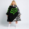 PREMIUM MX – 3D ALL OVER PRINTED – FOX RACING - BLACK GREEN - OODIE BLANKET HOODIE