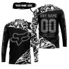 PREMIUM MX – 3D ALL OVER PRINTED – FOX RACING - BLACK GREY - JERSEY