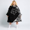 PREMIUM MX – 3D ALL OVER PRINTED – FOX RACING - BLACK GREY - OODIE BLANKET HOODIE