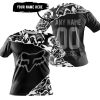 PREMIUM MX – 3D ALL OVER PRINTED – FOX RACING - BLACK GREY - T-SHIRT