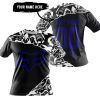 PREMIUM MX – 3D ALL OVER PRINTED – FOX RACING - BLACK NAVY - T-SHIRT
