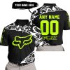 PREMIUM MX – 3D ALL OVER PRINTED – FOX RACING - BLACK NEON - POLO SHIRT