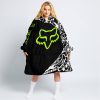 PREMIUM MX – 3D ALL OVER PRINTED – FOX RACING - BLACK NEON - OODIE BLANKET HOODIE