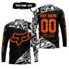 PREMIUM MX – 3D ALL OVER PRINTED – FOX RACING - BLACK ORANGE - JERSEY