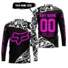 PREMIUM MX – 3D ALL OVER PRINTED – FOX RACING - BLACK PINK - JERSEY