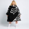 PREMIUM MX – 3D ALL OVER PRINTED – FOX RACING - BLACK WHITE - OODIE BLANKET HOODIE