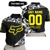 PREMIUM MX – 3D ALL OVER PRINTED – FOX RACING - BLACK YELLOW - POLO SHIRT