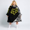 PREMIUM MX – 3D ALL OVER PRINTED – FOX RACING - BLACK YELLOW - OODIE BLANKET HOODIE