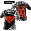 PREMIUM MX – 3D ALL OVER PRINTED – FXR – BLACK ORANGE - T-SHIRT