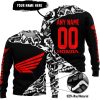 PREMIUM MX – 3D ALL OVER PRINTED – HONDA – BLACK RED- SWEATER UGLY