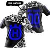 PREMIUM MX – 3D ALL OVER PRINTED – HUSQVARNA – BLACK BLUE - T-SHIRT